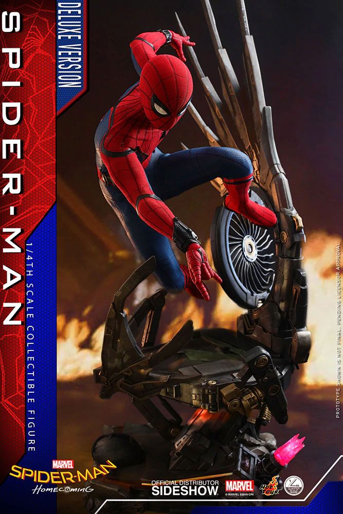 Hot Toys Spider-Man Homecoming 1/4 Scale Series Spider-Man Deluxe Version Figure - Infinity Collectables 
