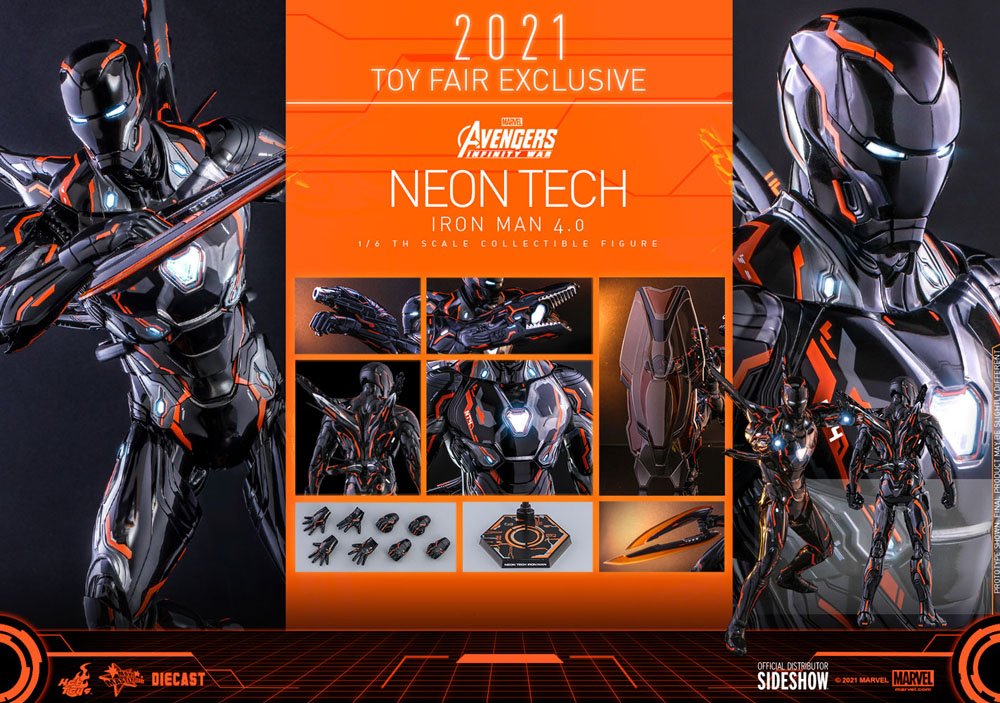 Hot Toys Marvel Iron Man Mark 50 Neon Tech - Orange Version 1/6 Scale