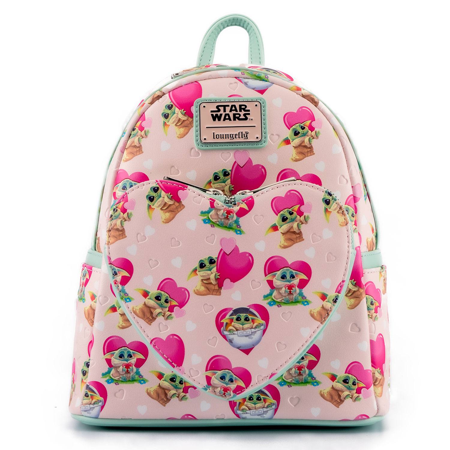 Loungefly Star Wars The Mandalorian Grogu Valentines Backpack - Infinity Collectables 