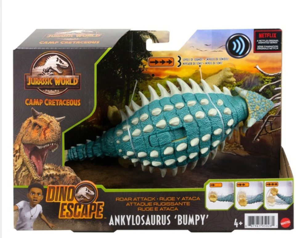 Jurassic World Roar Attack Ankylosaurus "Bumpy" Dinosaur Figure, Infinity Collectables 