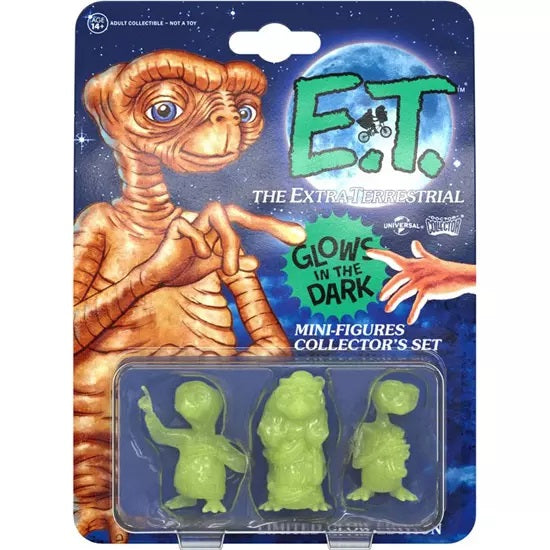 Doctor Collector E.T. Glow In The Dark Mini-Figures Collector's Set - Infinity Collectables 