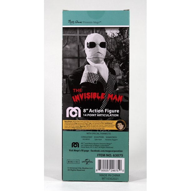 Universal Monsters The Invisible Man 8" Mego Action Figure (Window Box)