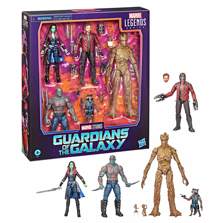 Hasbro Guardians of the Galaxy Marvel Legends Series 6'' Action Figure Multipack *Exclusive