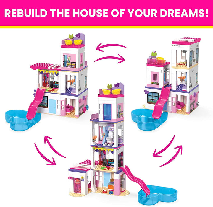 Mega Bloks Barbie Colour Reveal Dreamhouse Building Set and Figures