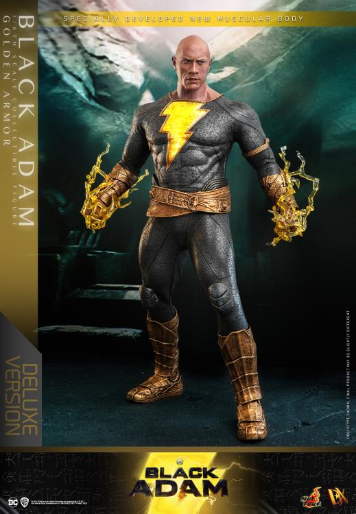Hot Toys 1/6th Scale Black Adam (Gold Armour) Deluxe Version