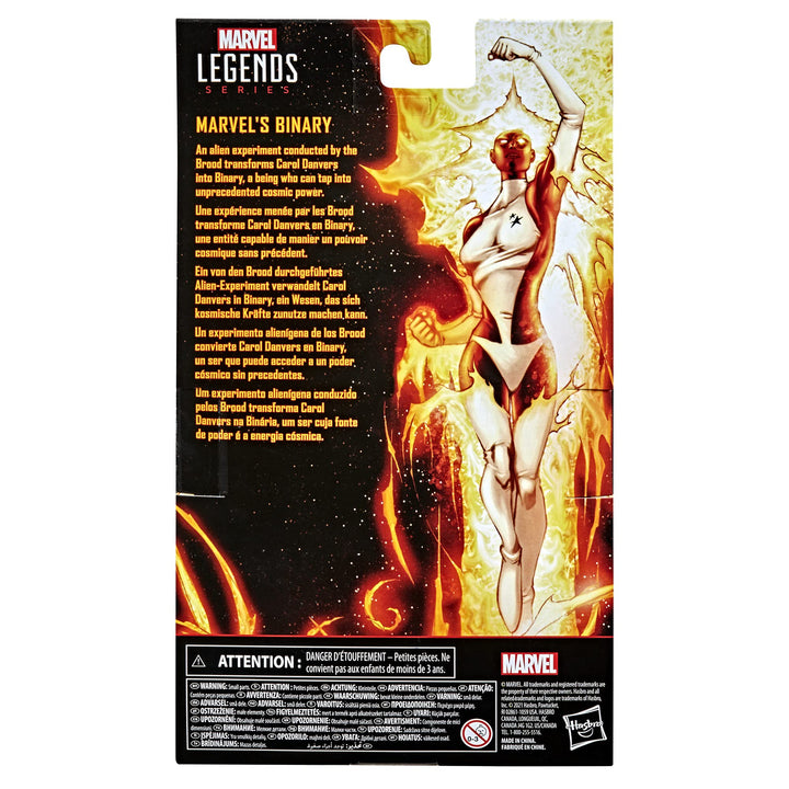 Marvel Legends Series 6-Inch Binary Figure with Premium Design and 6 Accessories