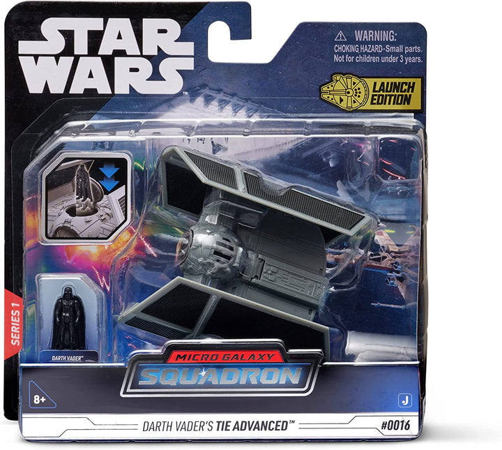 Star Wars 5" Micro Galaxy Squadron - Darth Vader’s Tie Advanced Vehicle and Figure