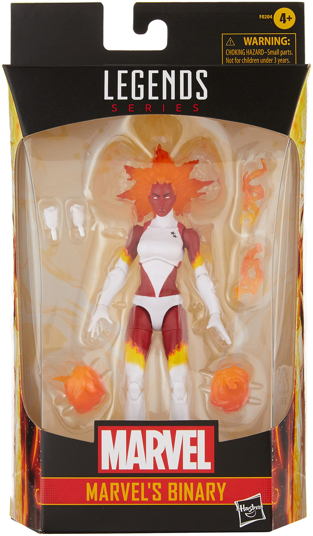 Marvel Legends Series 6-Inch Binary Figure with Premium Design and 6 Accessories