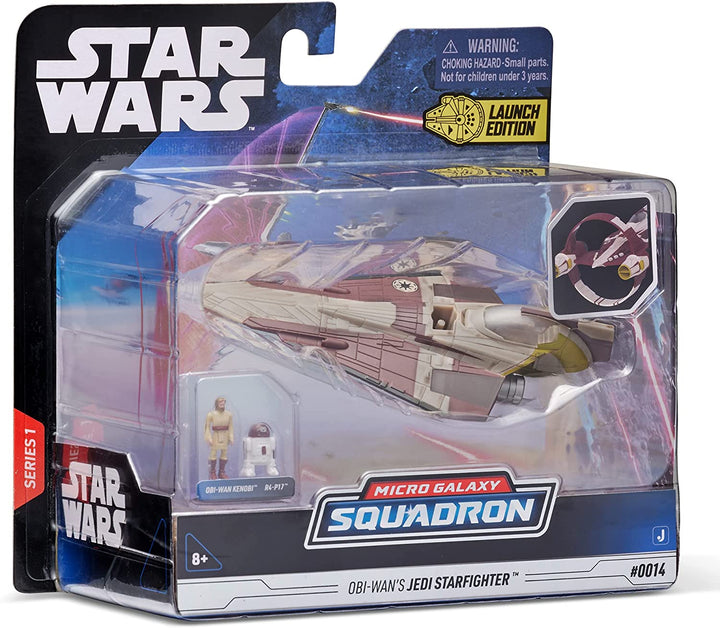 Star Wars 5" Micro Galaxy Squadron - Obi-Wan Kenobi’s Jedi Starfighter Vehicle and Figures