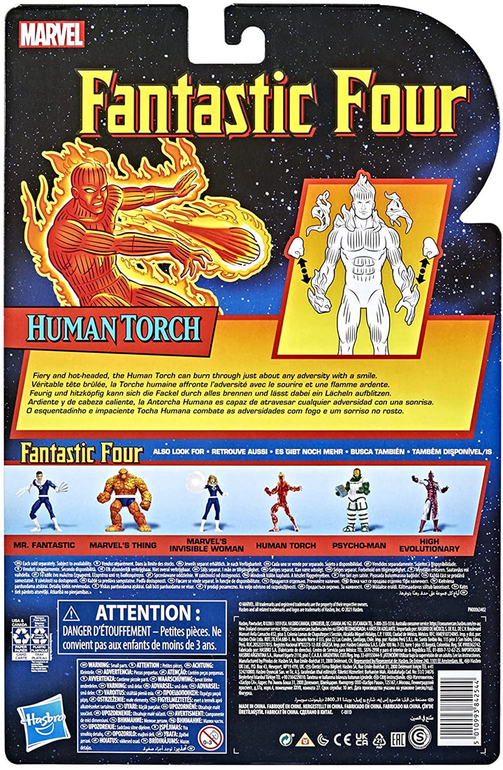 Hasbro Marvel Legends Series Retro Fantastic Four The Human Torch Action Figure