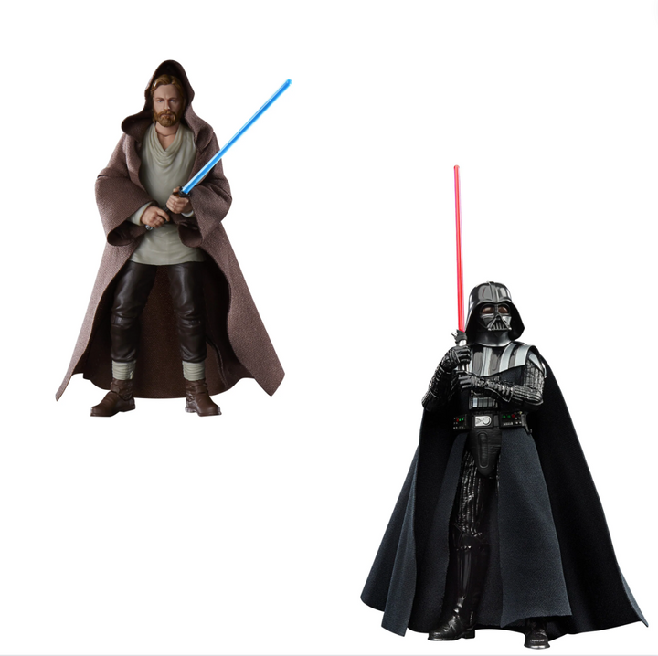 Star Wars The Black Series Obi-Wan Kenobi & Darth Vader Figure Bundle