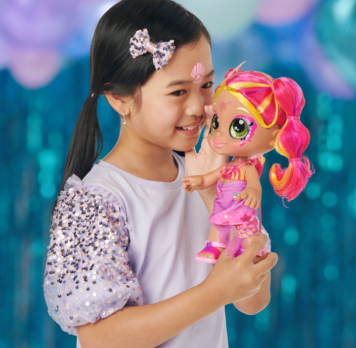 Kindi Kids Dress Up Magic Tropicarla Mermaid Face Paint Reveal Doll