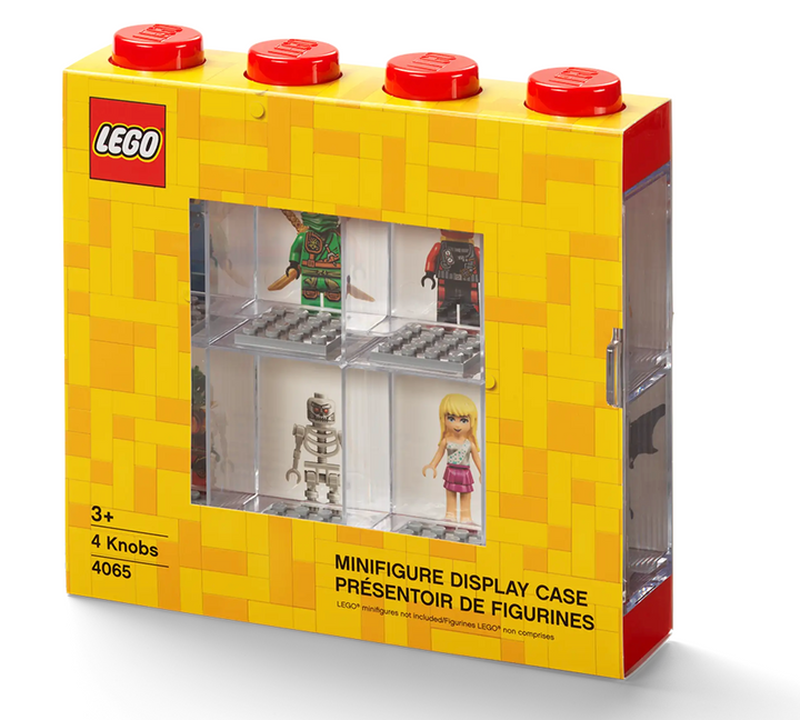 LEGO 8 Minifigure Display Case (Red)