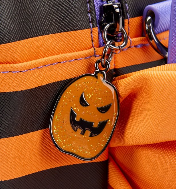 Loungefly Disney Lilo & Stitch Striped Halloween Candy Wrapper Crossbody Bag