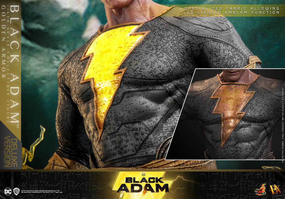 Hot Toys 1/6th Scale Black Adam (Gold Armour) Deluxe Version