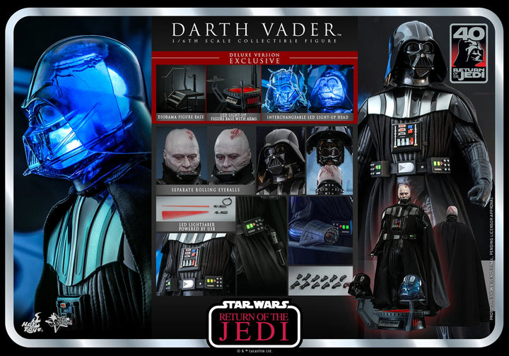 Hot Toys Star Wars Return of the Jedi 40th Anniversary 1/6th Scale Darth Vader Deluxe Figure
