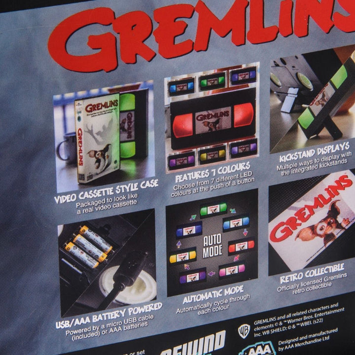 Official Gremlins Retro VHS Light