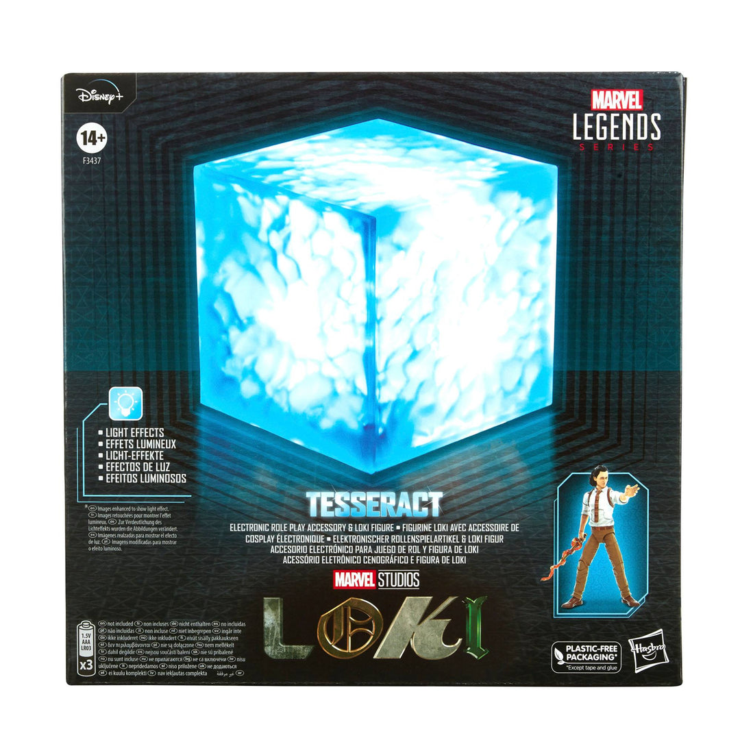 Hasbro Marvel Legends Series Tesseract Electronic Role Play Accessory with Light FX and Loki Figure