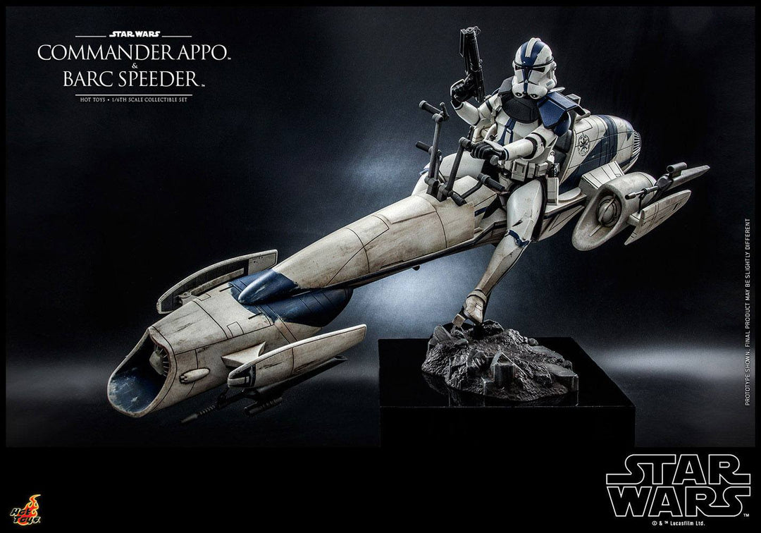 Hot Toys 1:6 Star Wars The Clone Wars Commander Appo With BARC Speeder