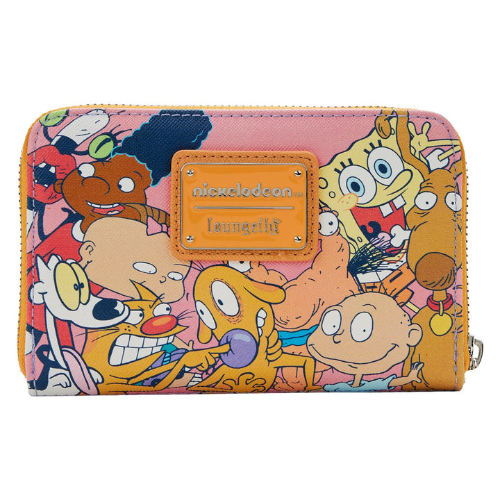 Loungefly Nickelodeon 90s Colour Block All Over Print Zip Around Wallet