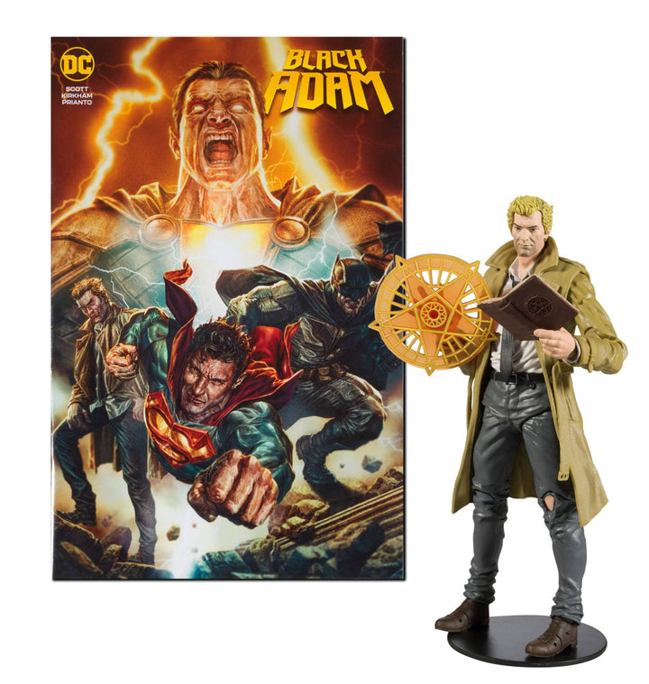 McFarlane Toys 7" John Constantine Action Figure with Black Adam Comic (Page Punchers)