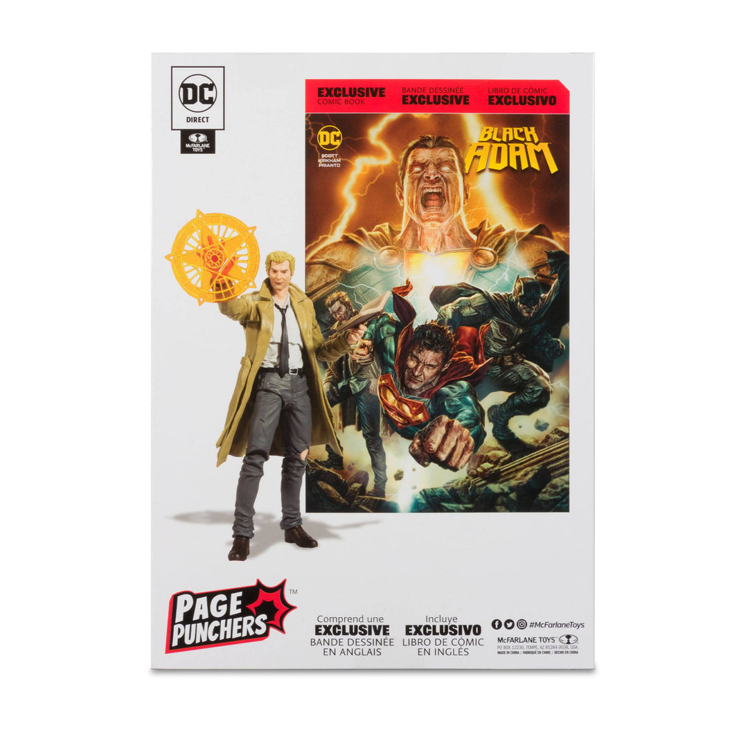 McFarlane Toys 7" John Constantine Action Figure with Black Adam Comic (Page Punchers)