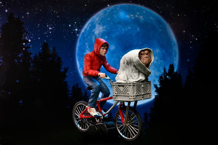 NECA E.T. The Extra-Terrestrial 40th Anniversary Elliot and E.T. on Bike 7" Scale Action Figure