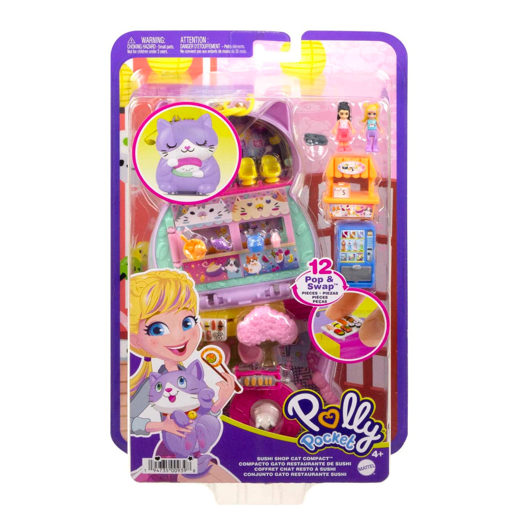 Polly Pocket Sushi Shop Cat Compact Playset