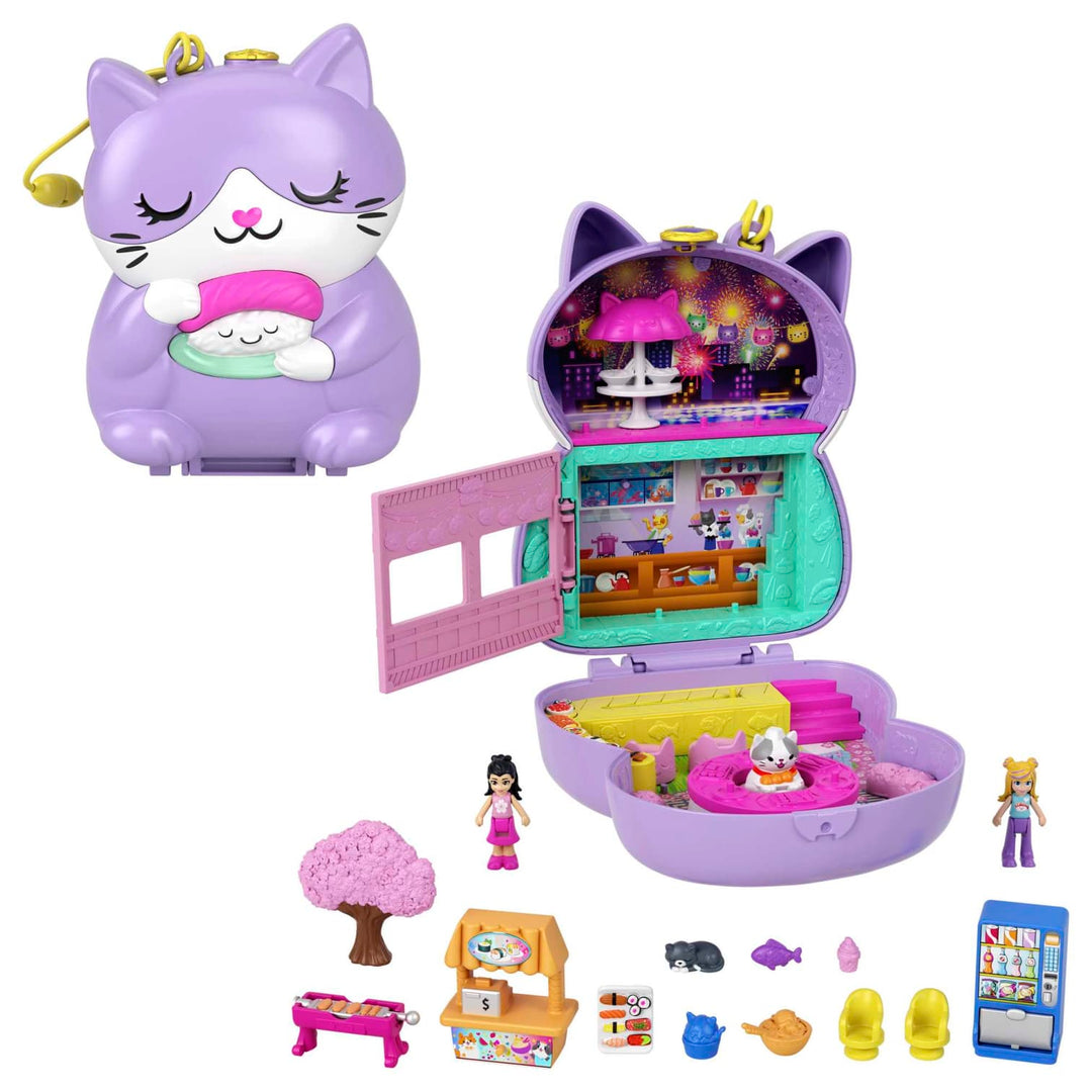 Polly Pocket Sushi Shop Cat Compact Playset