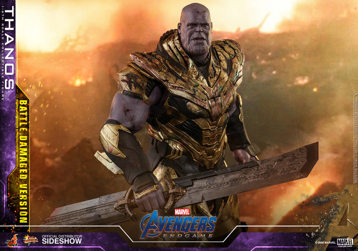 Hot Toys Marvel Avengers: Endgame Movie Masterpiece 1/6 Scale Action Figure Thanos Battle Damaged Version