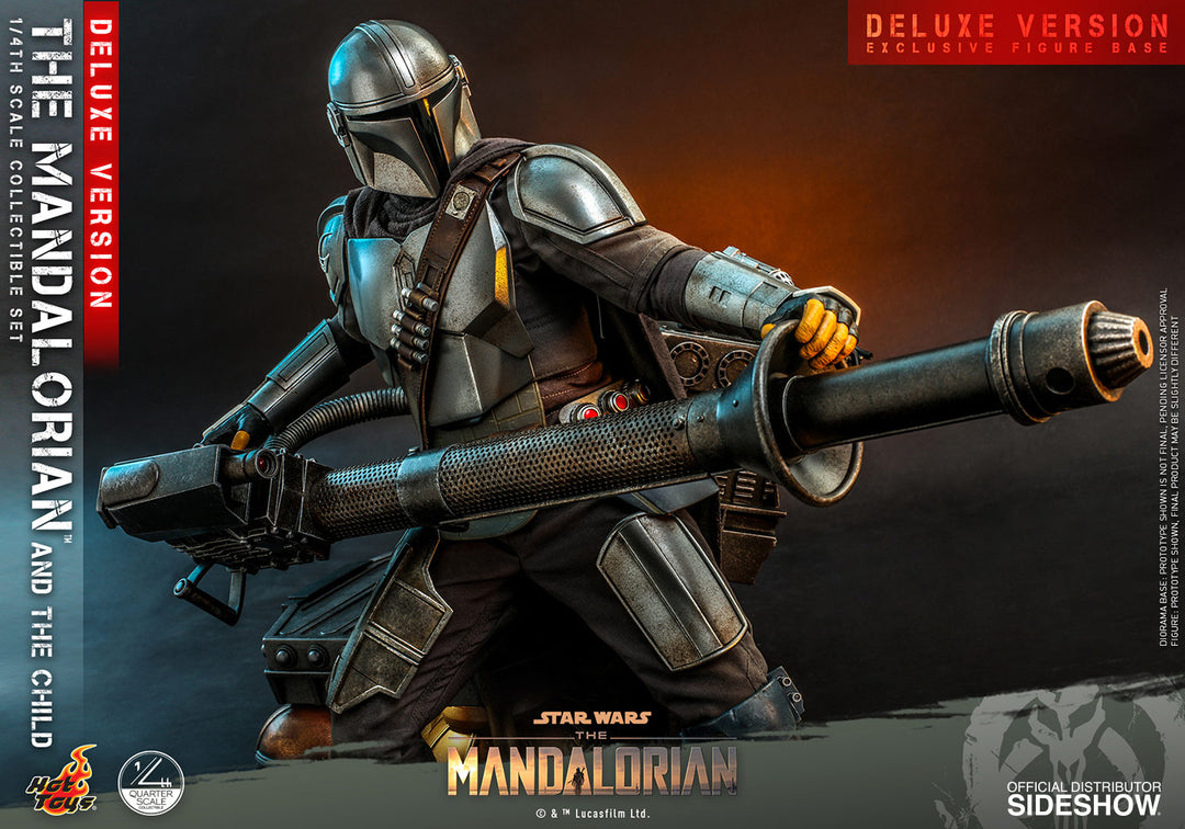 Hot Toys Star Wars The Mandalorian 1/4 Scale Action Figure 2 Pack The Mandalorian & The Child Deluxe