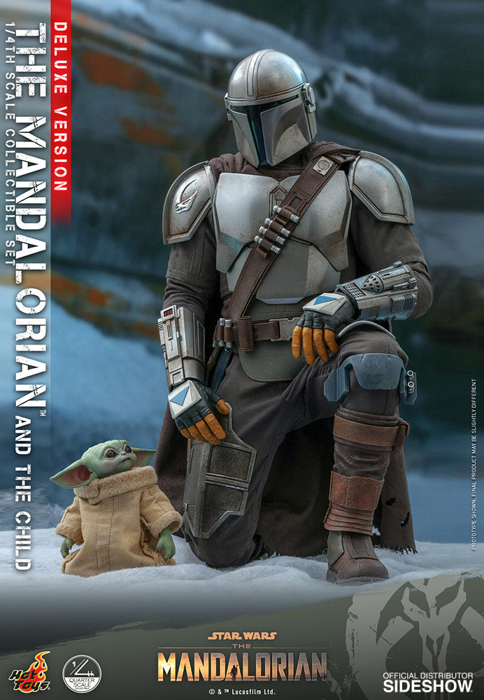 Hot Toys Star Wars The Mandalorian 1/4 Scale Action Figure 2 Pack The Mandalorian & The Child Deluxe