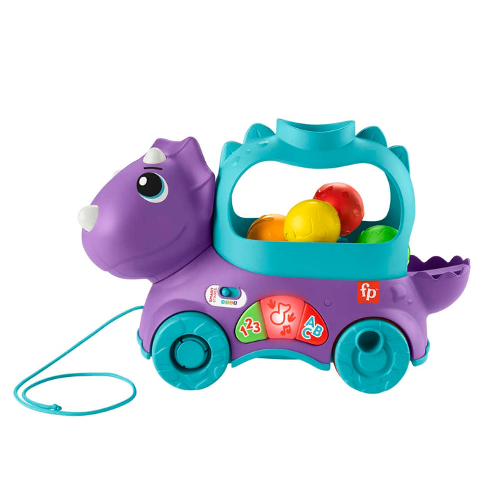 Fisher-Price Poppin’ Triceratops Interactive Ball Popper Pull Toy