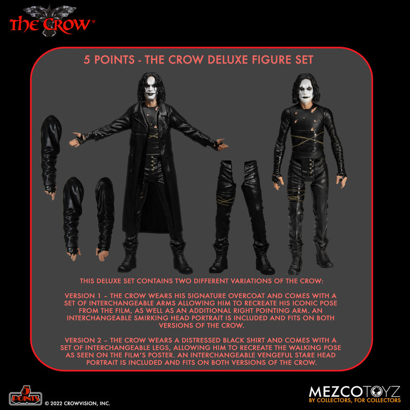 Mezco The Crow 5 Points Deluxe Figure Set